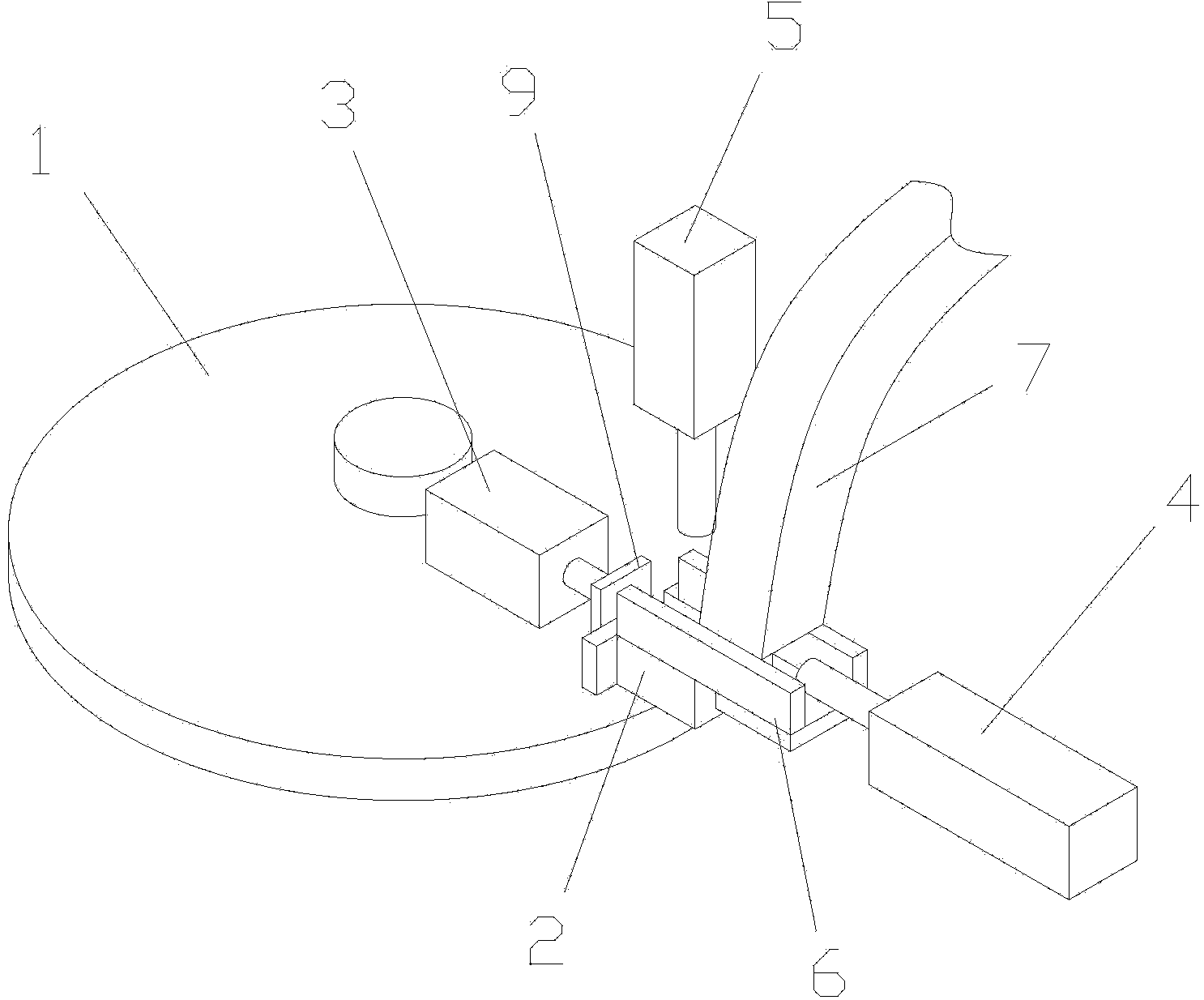 Feeding and positioning device for use in processing of box car lock