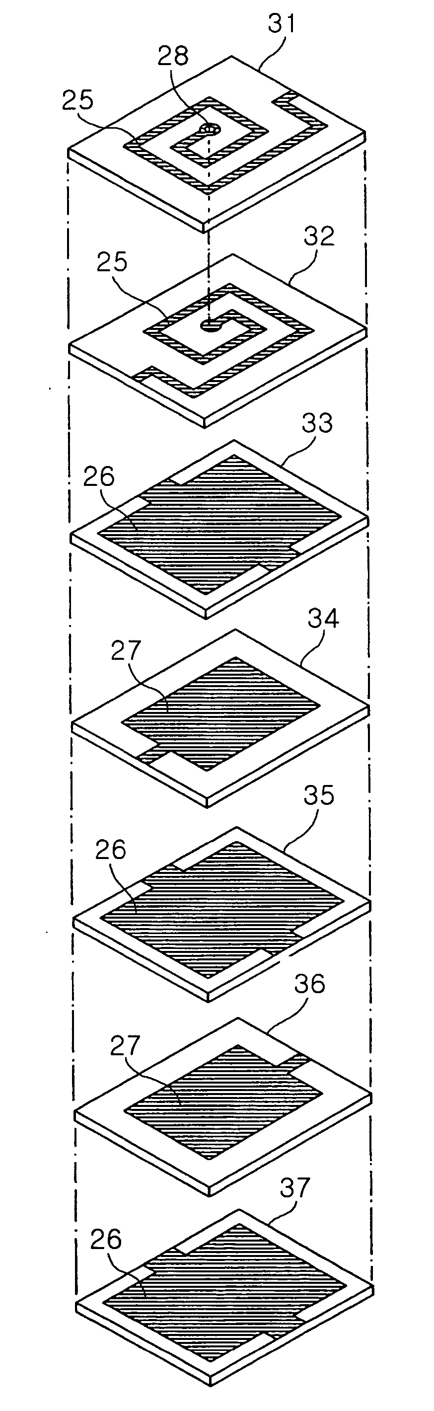 Combined varistor and LC filter device