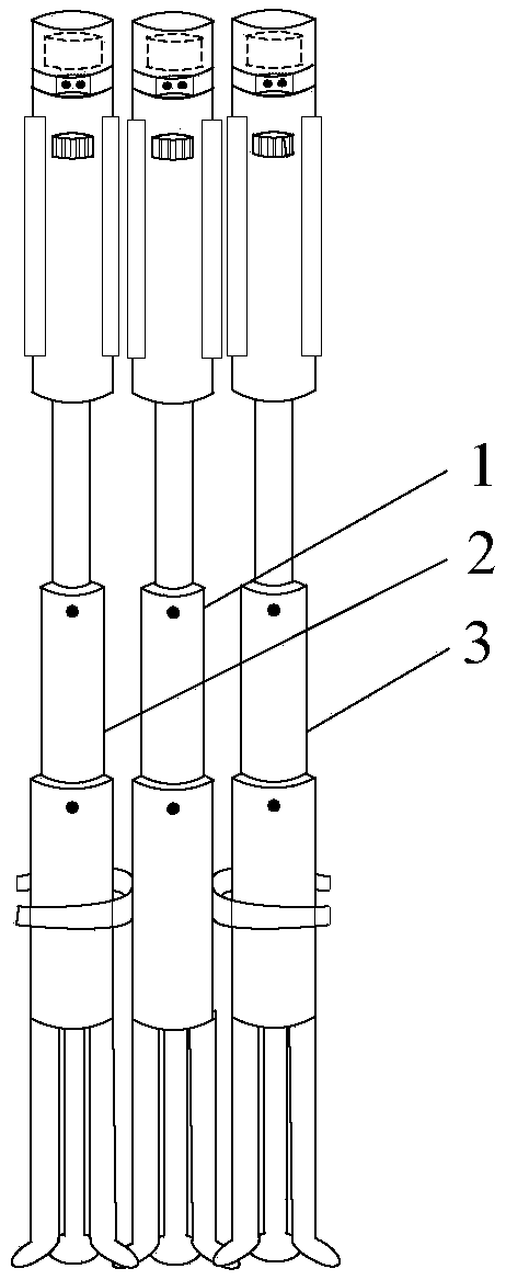 Portable emergency breakdown warning and guiding device and using method thereof