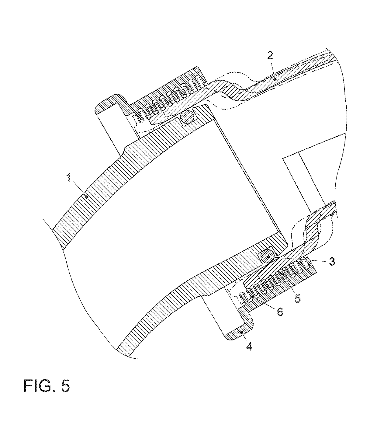 Bayonet connection for connecting a connector to a tubular body, bayonet ring, and tubular body