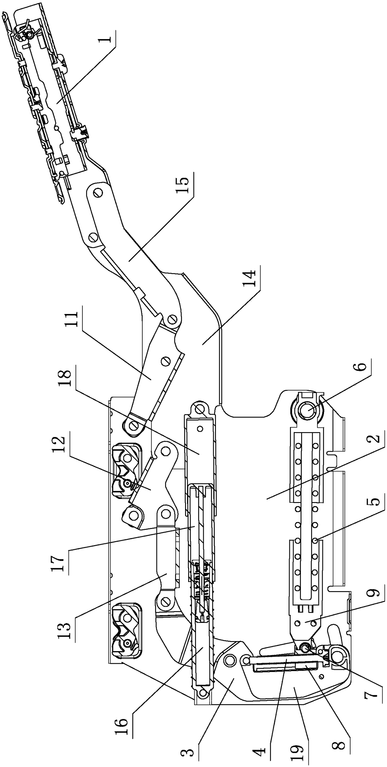 Flip linkage adjustment mechanism for furniture