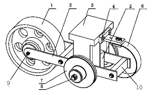 Mechanical signal modulation device for line shape detection of railway girder of light railway