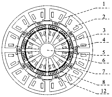 A Double Stator Hybrid Excitation Motor with Halbach Permanent Magnet Array