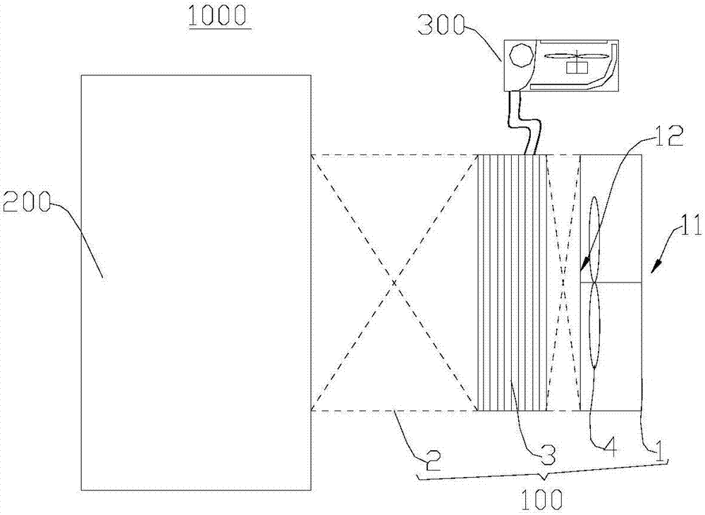 Water machine part for supplying air to indoor room, water machine air conditioner and control method of water machine air conditioner