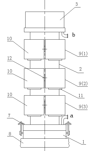 Electromagnetic stirring water-cooled mold and method for pouring steel ingot