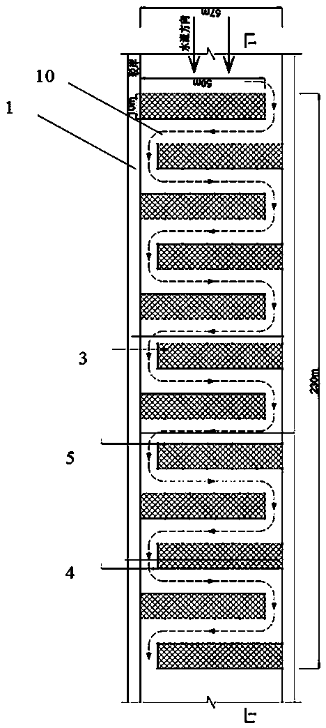 Ecological treatment system applicable to river channel with high silt content