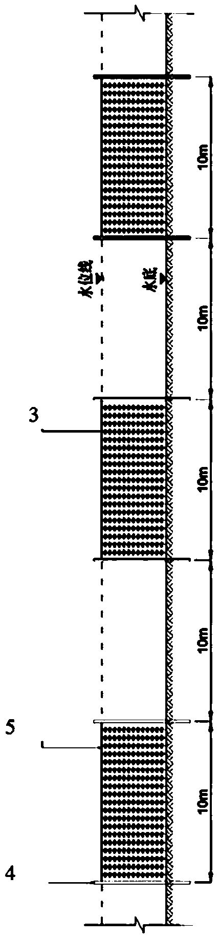 Ecological treatment system applicable to river channel with high silt content