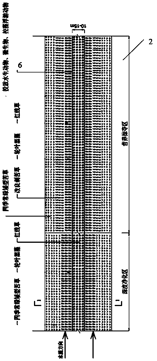 Ecological treatment system applicable to river channel with high silt content