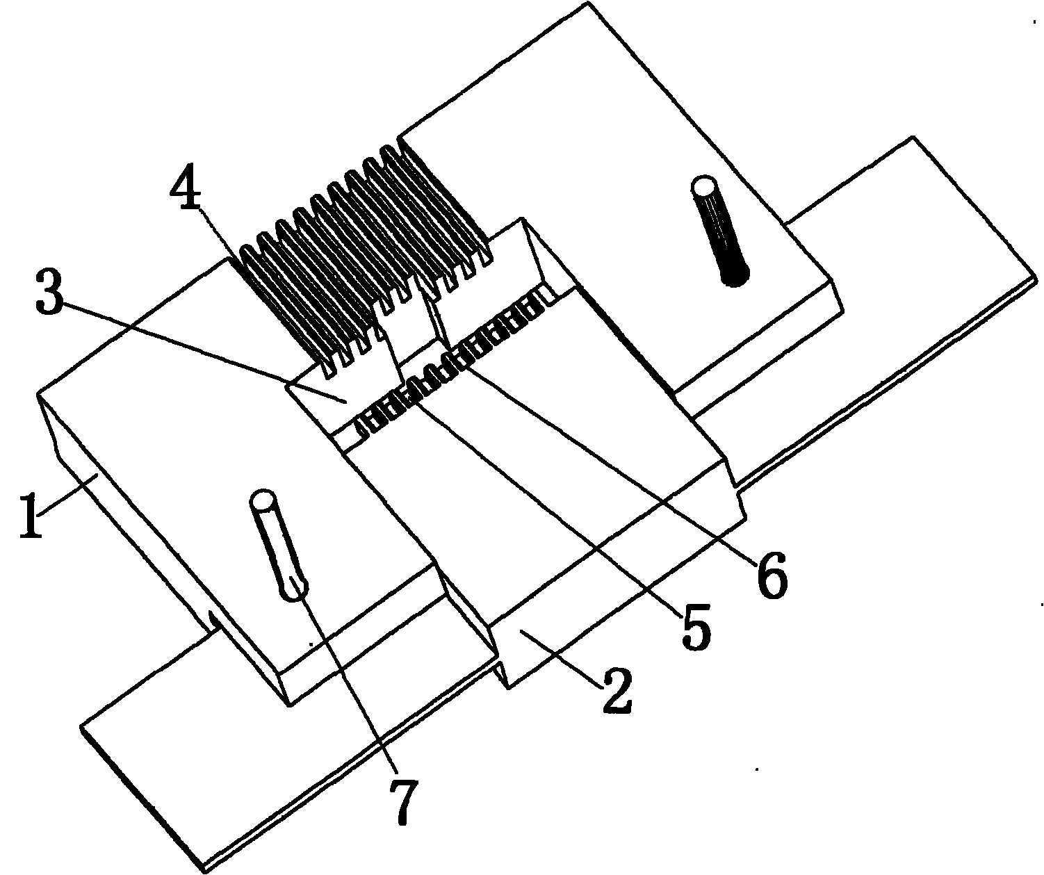 Piercing terminal pressing clamping device