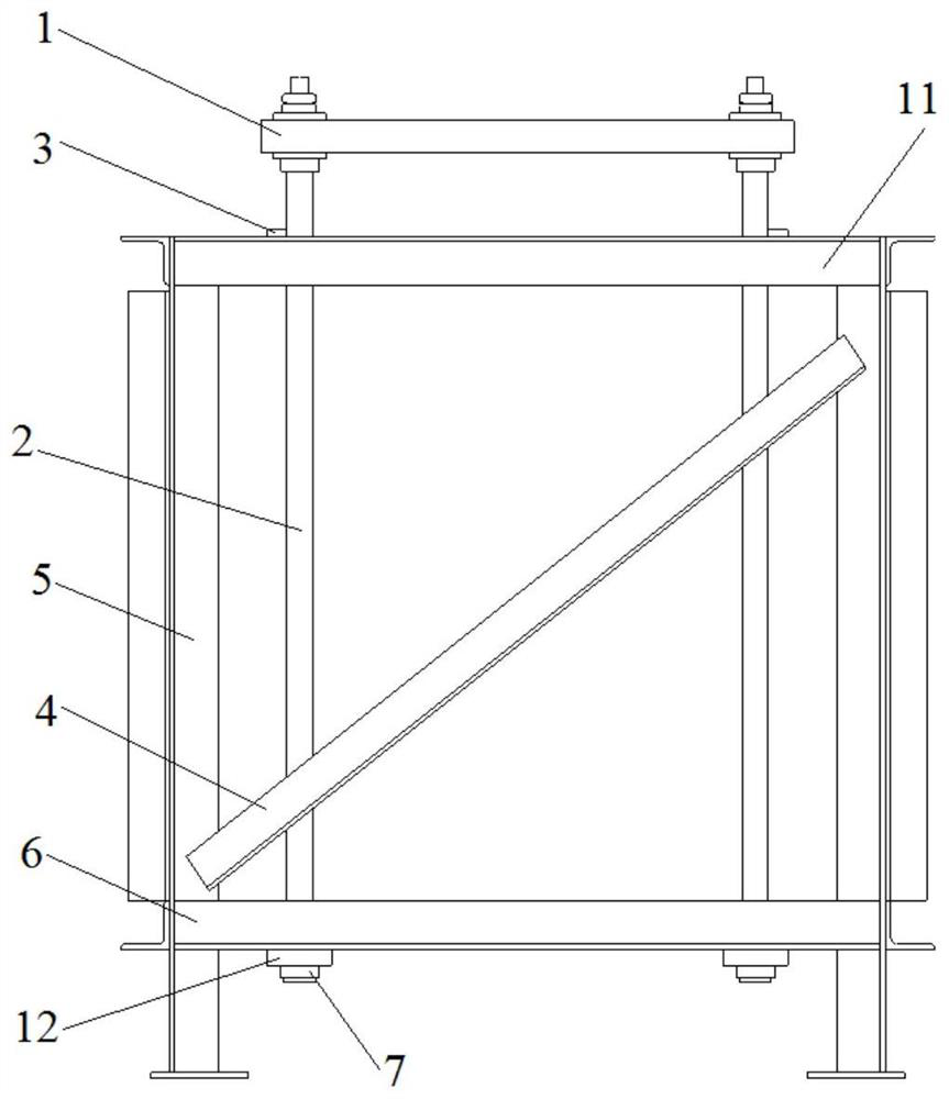 Adjustable supporting frame for boiler foundation bolts and mounting method