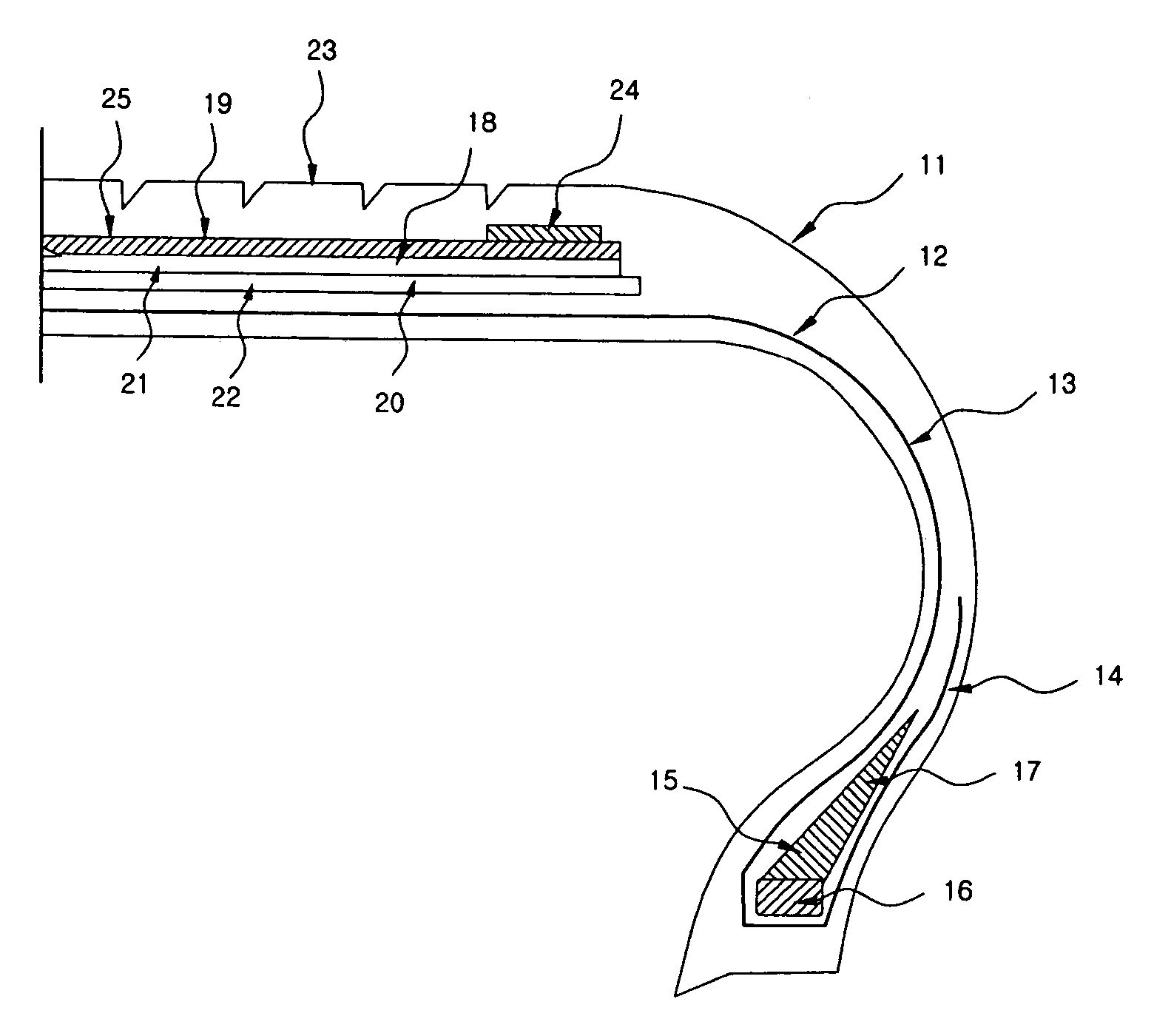 Cellulose dip cord produced from highly homogeneous cellulose solution and tire using the same