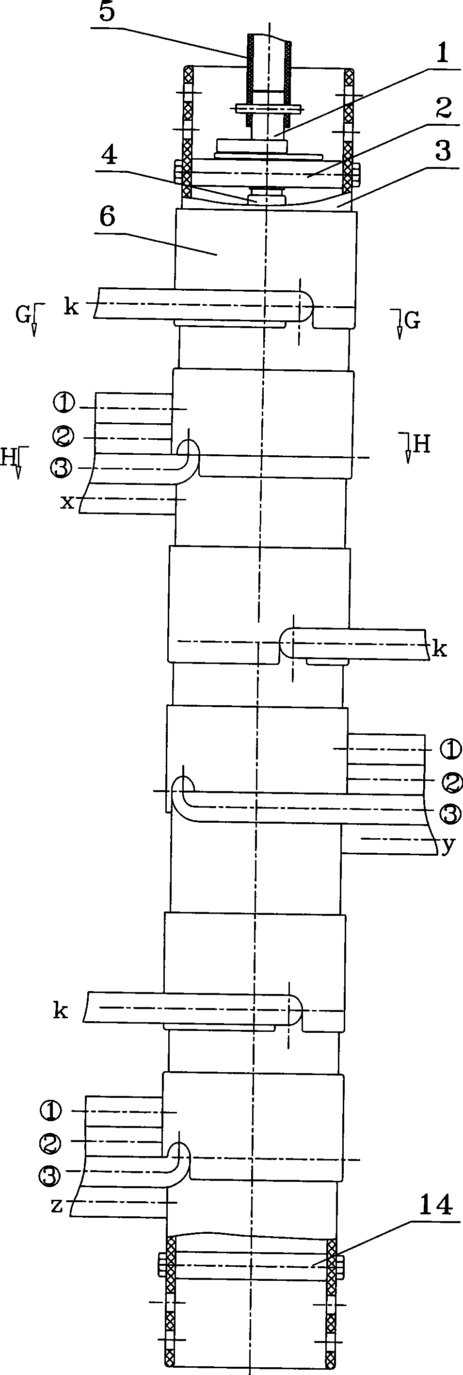 Non-exciting shunting switch for positive and negative voltage regulating