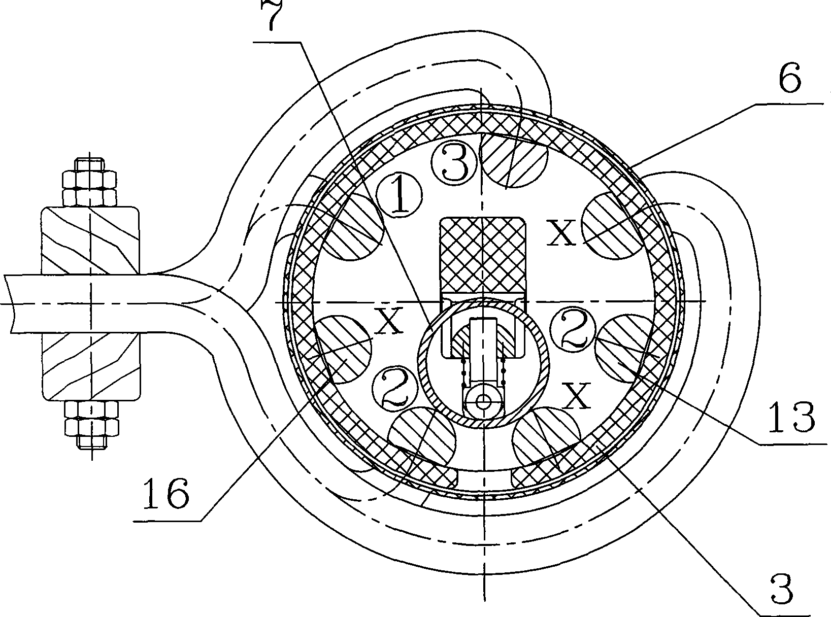 Non-exciting shunting switch for positive and negative voltage regulating