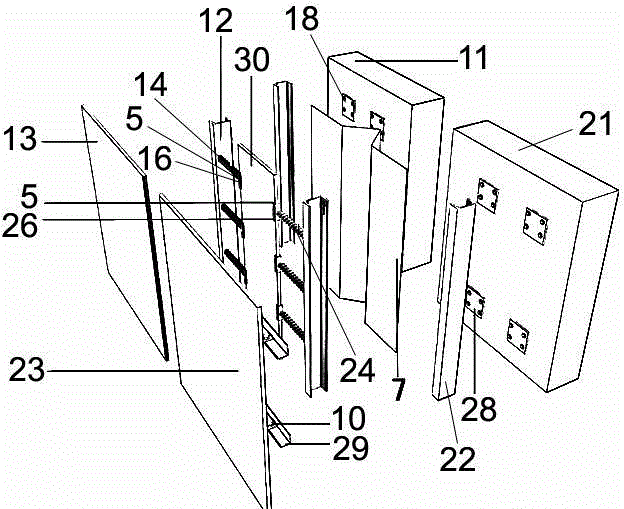 Settlement joint wall ground stone installation structure