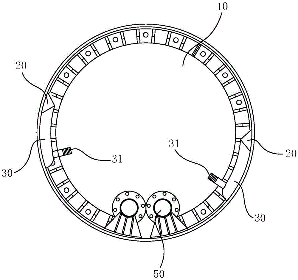 Special-shaped freezer used in tunnel steel tube curtain