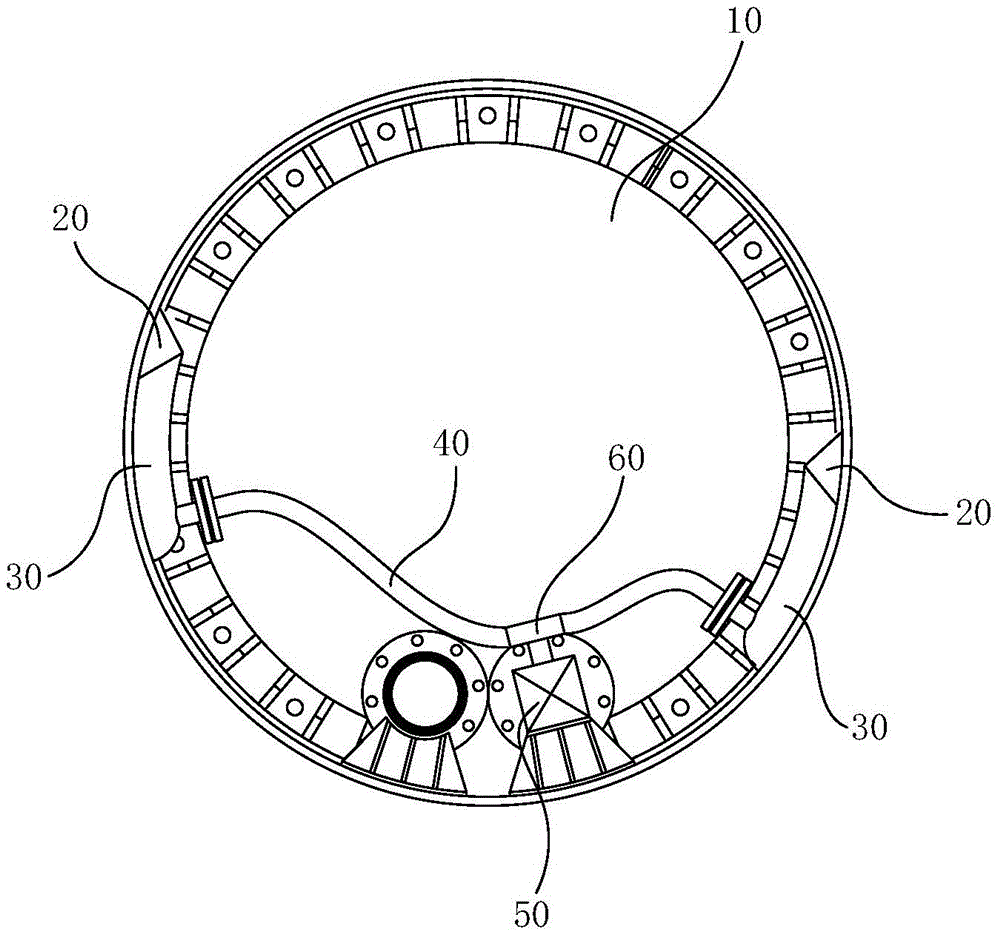 Special-shaped freezer used in tunnel steel tube curtain