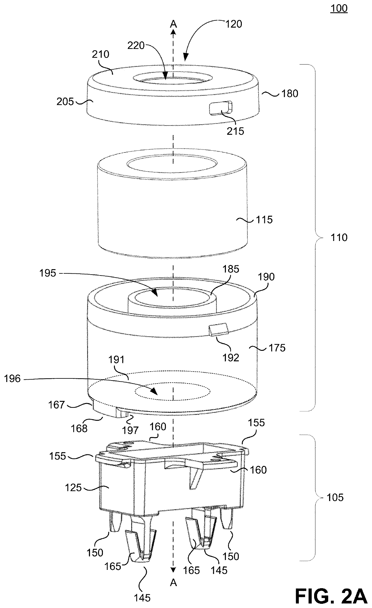 Housing for ferrite beads and other pass-through electrical filter components