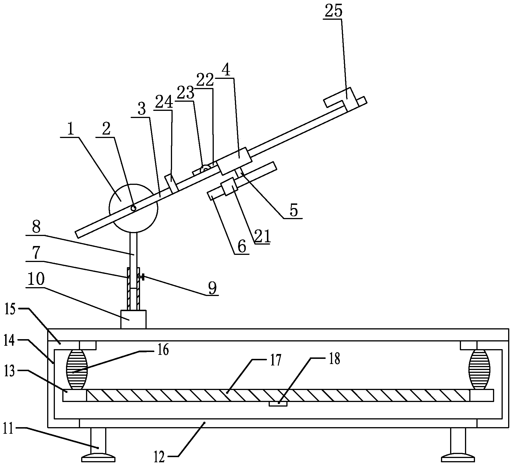 Laser type super-equal-length javelin core stability and strength training and information feedback monitoring device