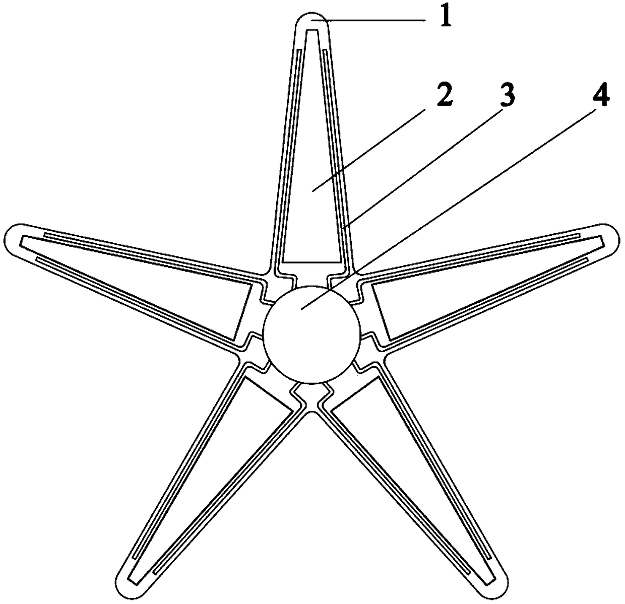 Starfish-simulating soft robot driven by shape memory polymer and control method