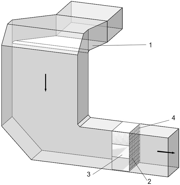 Flue purification device modular layout method