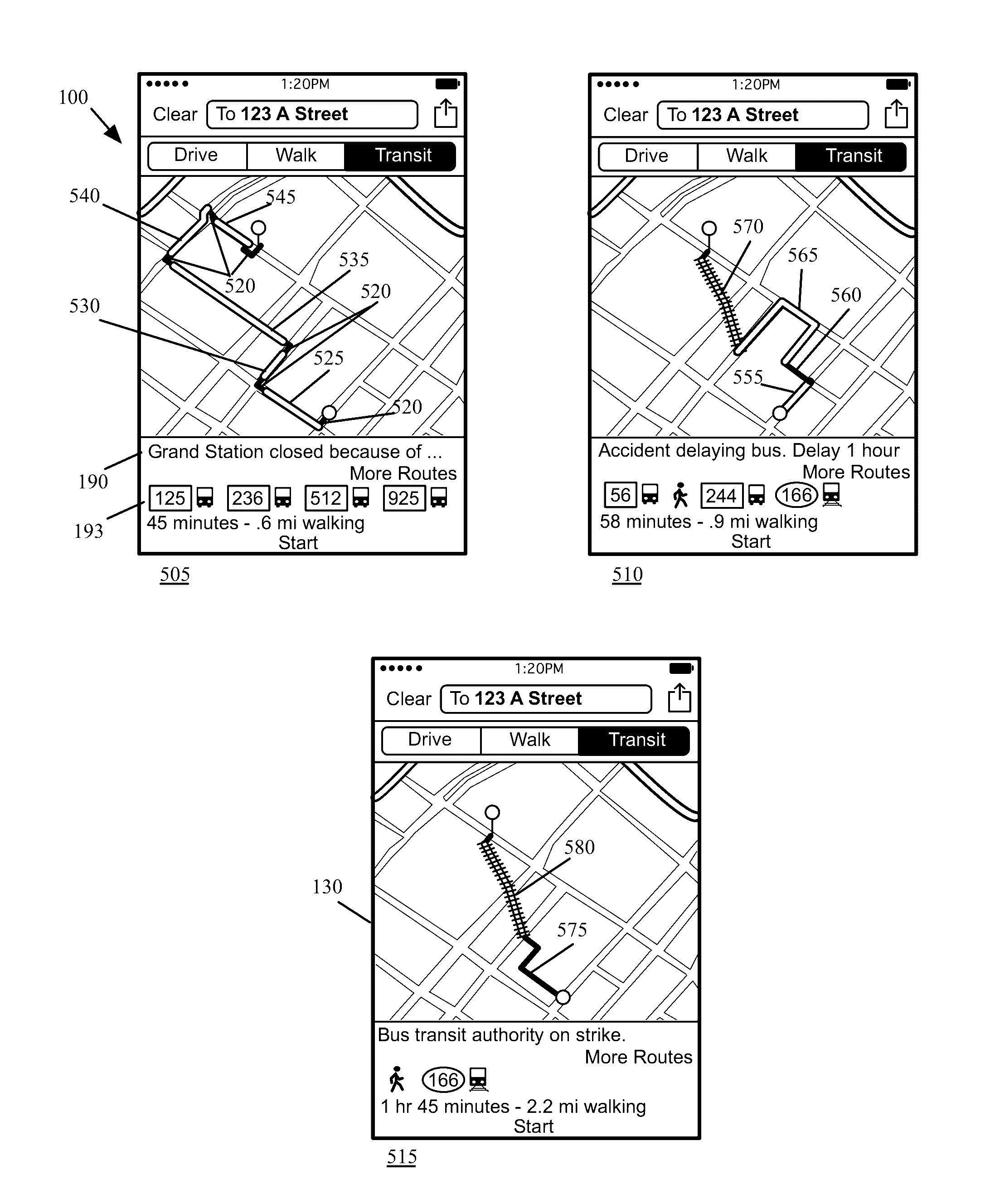 Map application with transit navigation mode