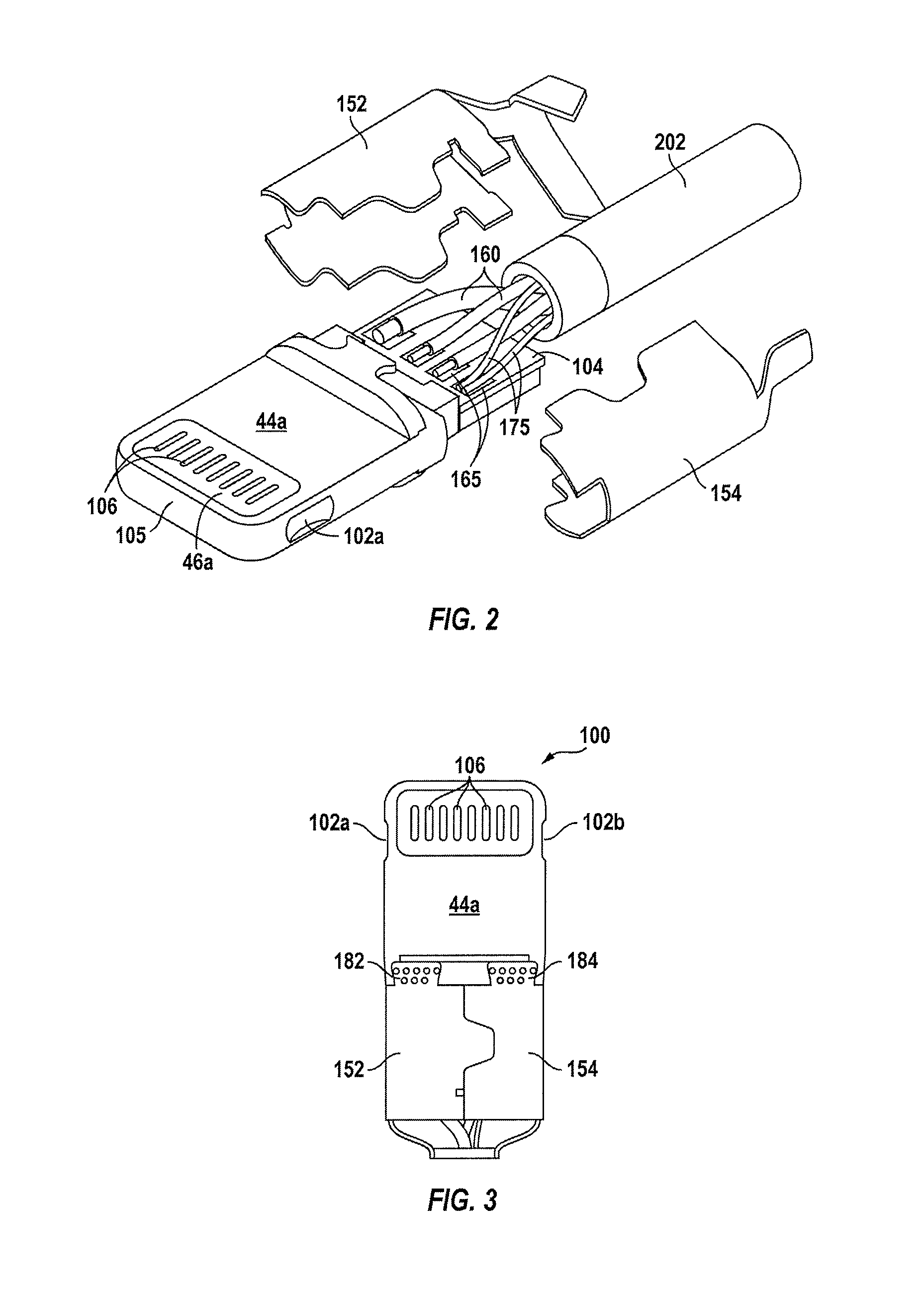 Assembly of a cable