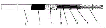 Embedded type thermal resistor for motor of nuclear power station