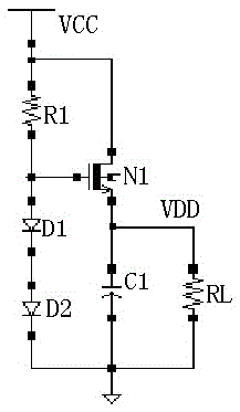 Step-down circuit in medium voltage and high voltage integrated circuit