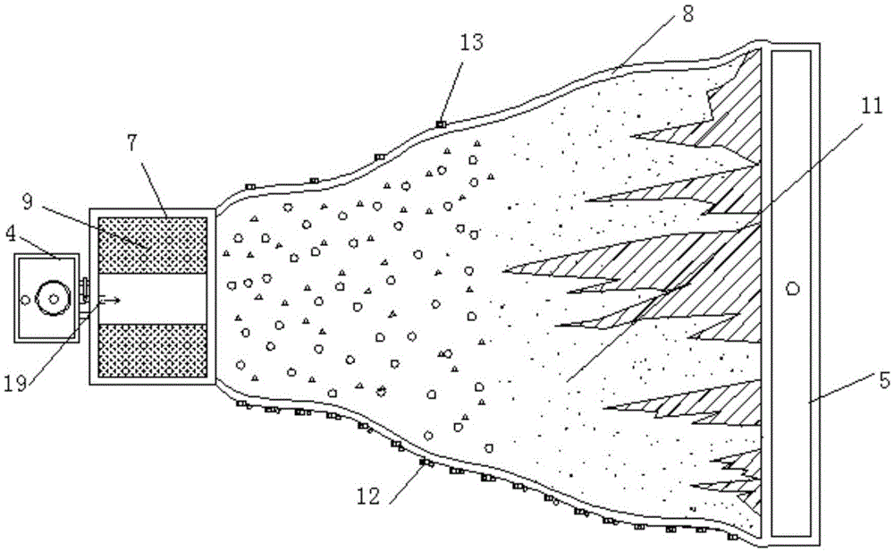 Diluvial fan underground water seepage simulation device