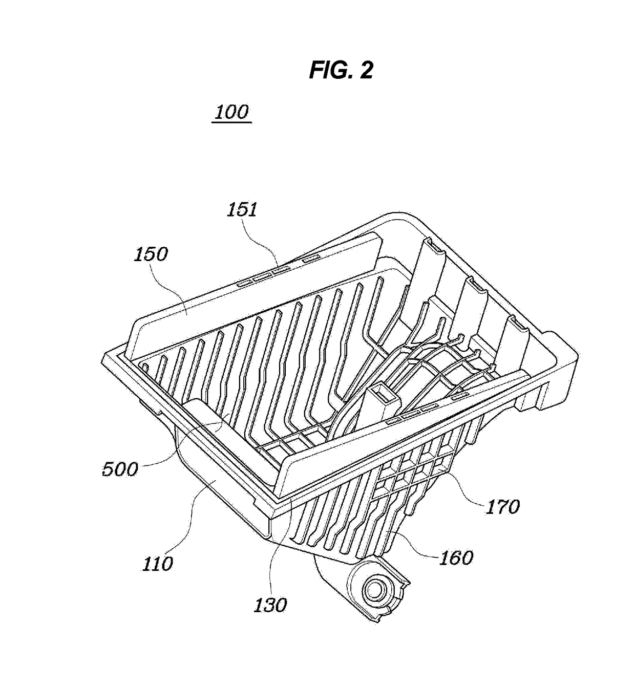 Air cleaner apparatus for vehicle and mold unit for fabricating the same