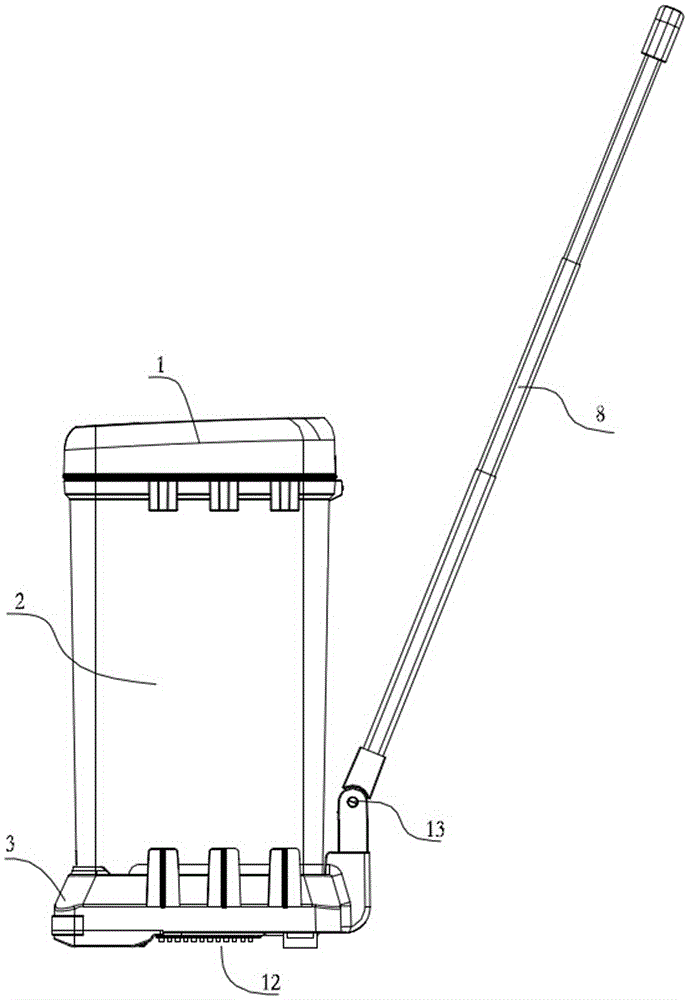 Garbage can with functions of floor sweeping and dust absorption