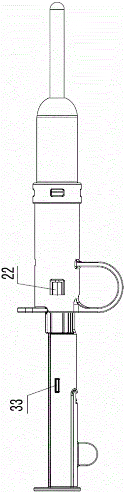 Solid medicine injection syringe