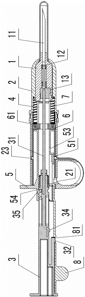 Solid medicine injection syringe