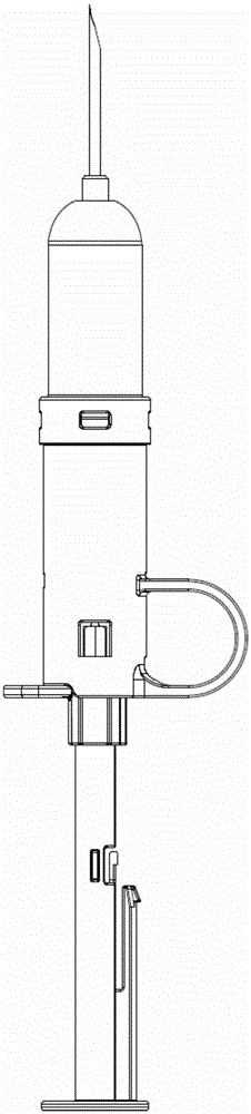 Solid medicine injection syringe