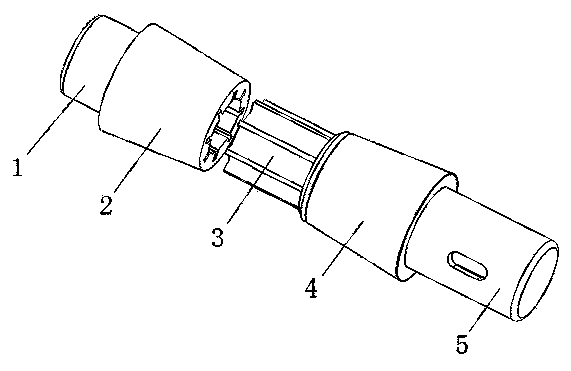 Assembled rotating shaft