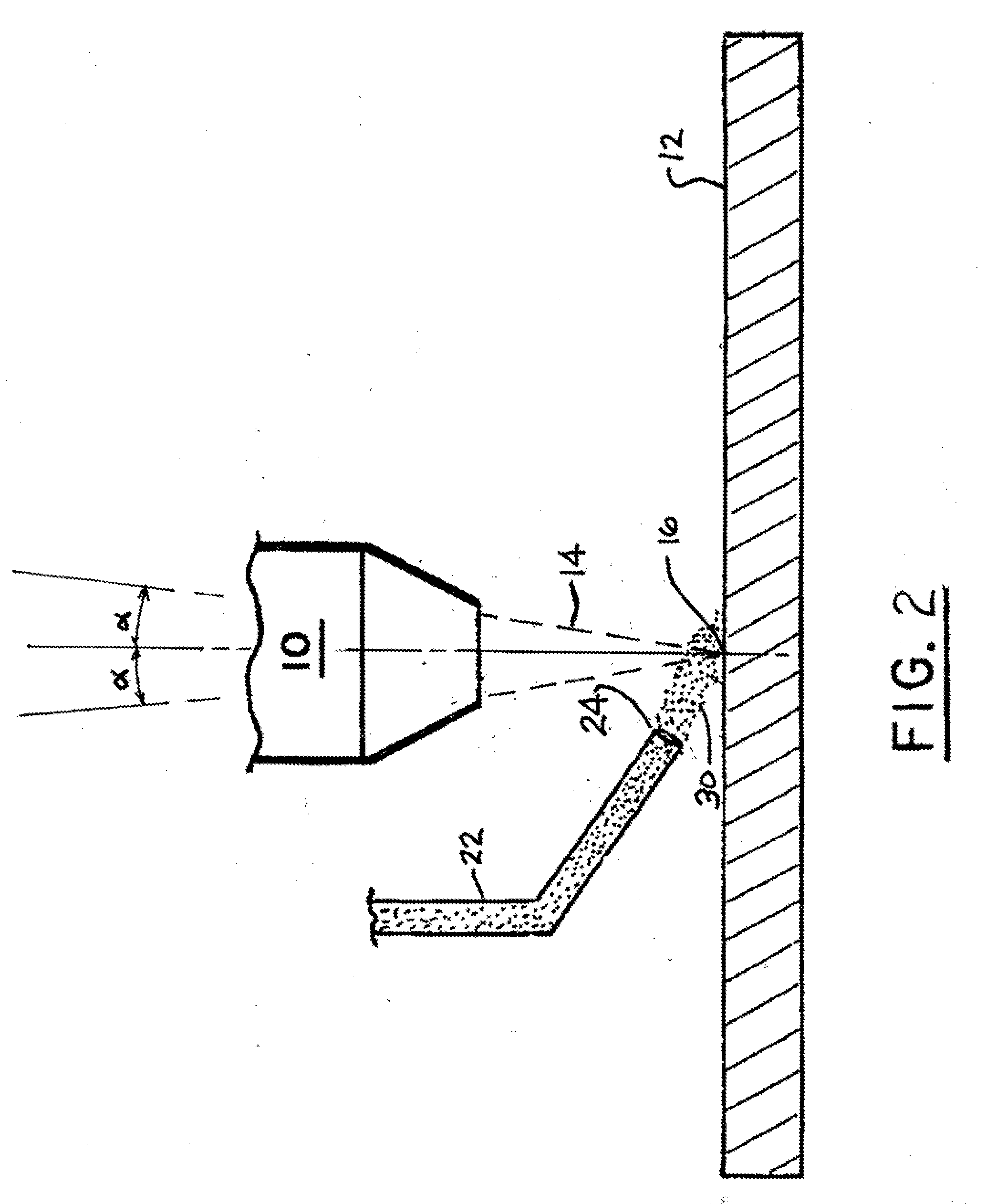 Method and apparatus for depositing raised features at select locations on a substrate to produce a slip-resistant surface