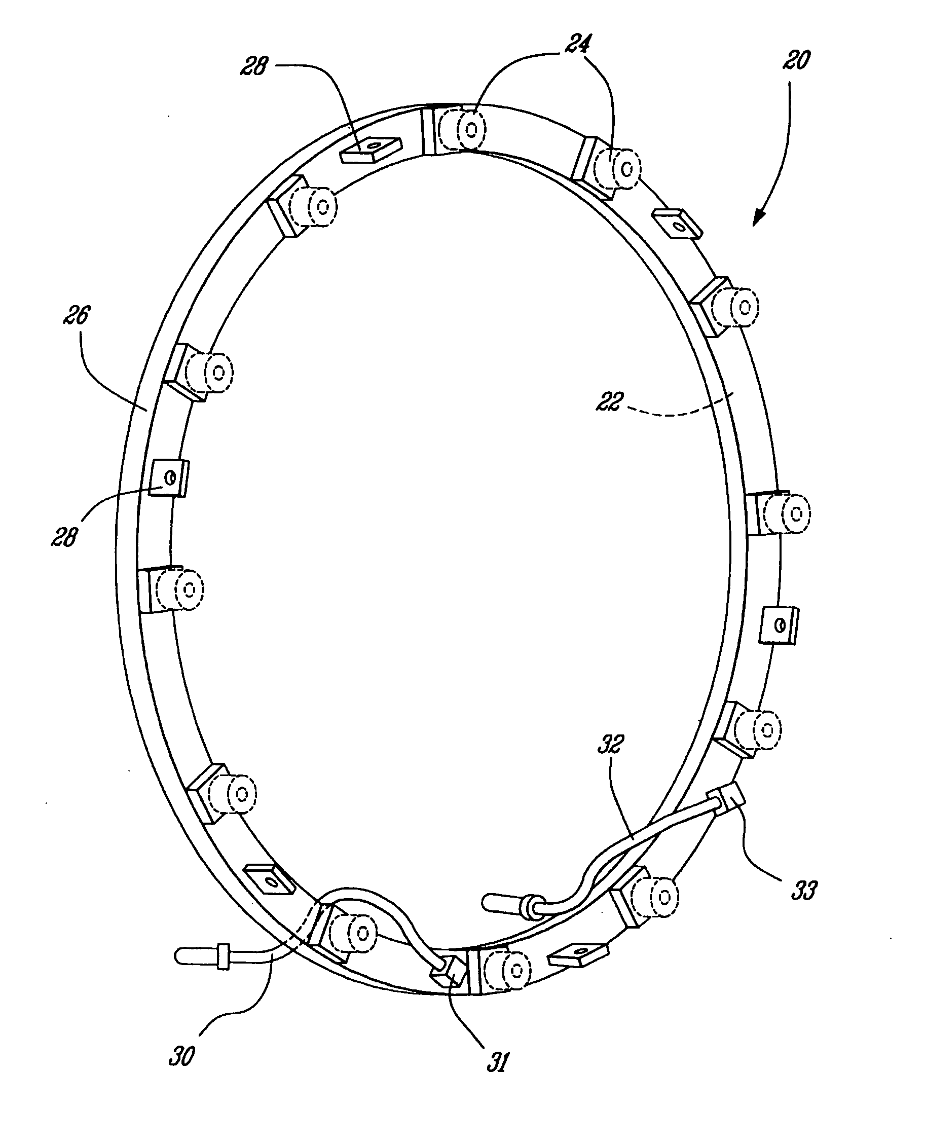 Nested channel ducts for nozzle construction and the like