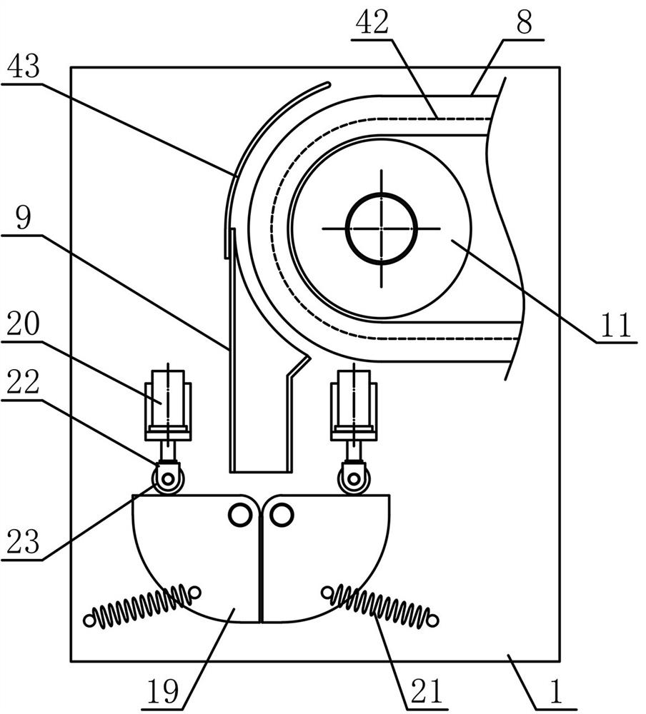 A kind of seed transmission branch guide material packaging mechanism