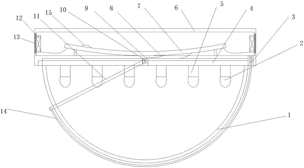 Mechanical light adjusting type LED ceiling lamp