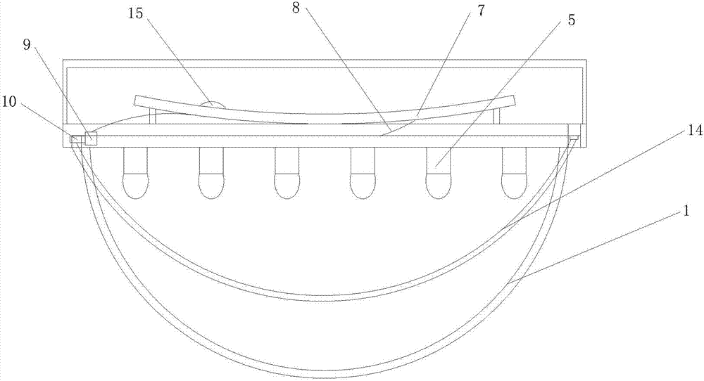 Mechanical light adjusting type LED ceiling lamp