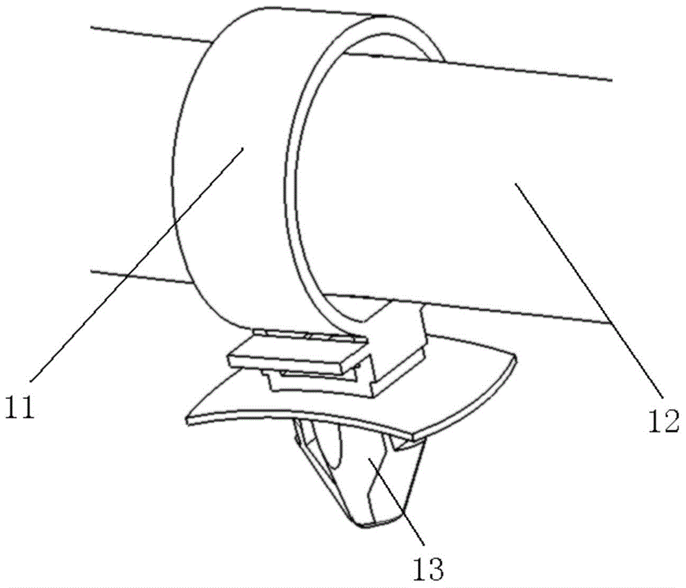 Vehicle and wire harness fixing device thereof