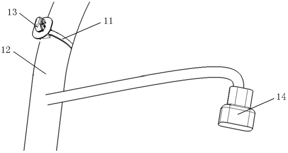 Vehicle and wire harness fixing device thereof