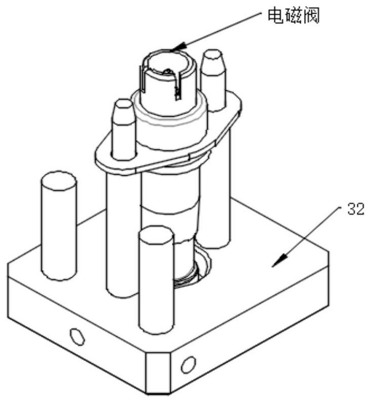 Automatic detection device for actuation performance of gas protection solenoid valve