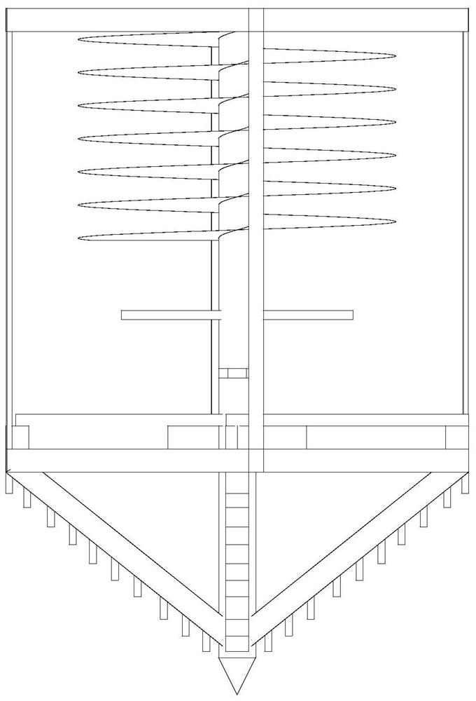 A cement-soil mixing pile head with anti-overflow and variable cross-section