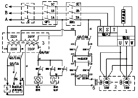 Frequency converting control system for building hoist and control method for frequency converting control system