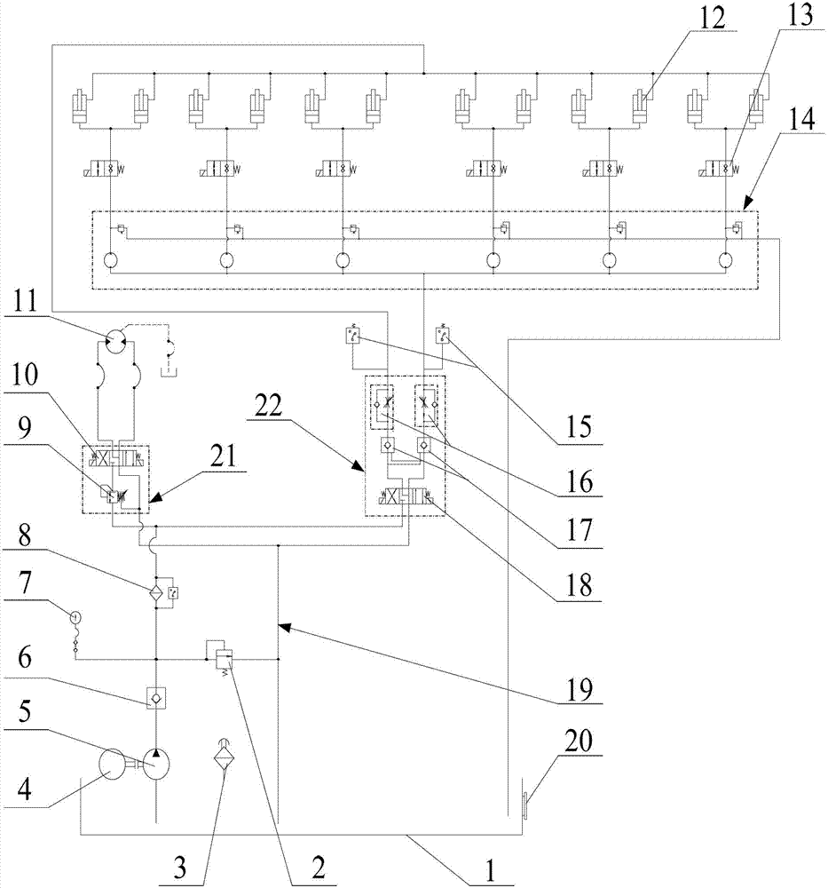 Hydraulic control system for forklift, and forklift