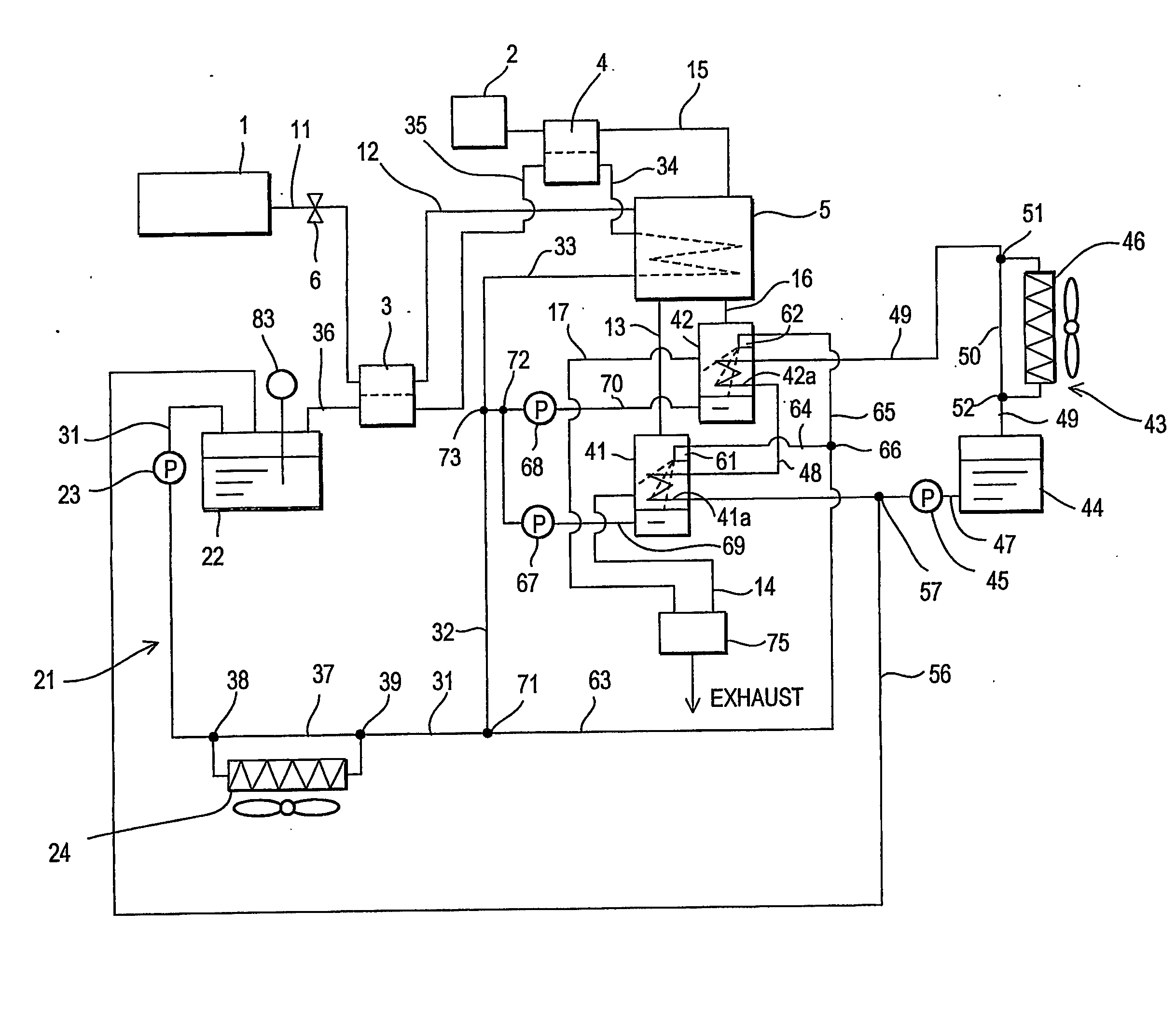 Fuel cell system and water recovery method thereof