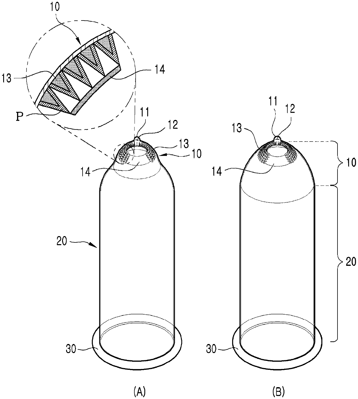 Condom for patient with erectile dysfunction