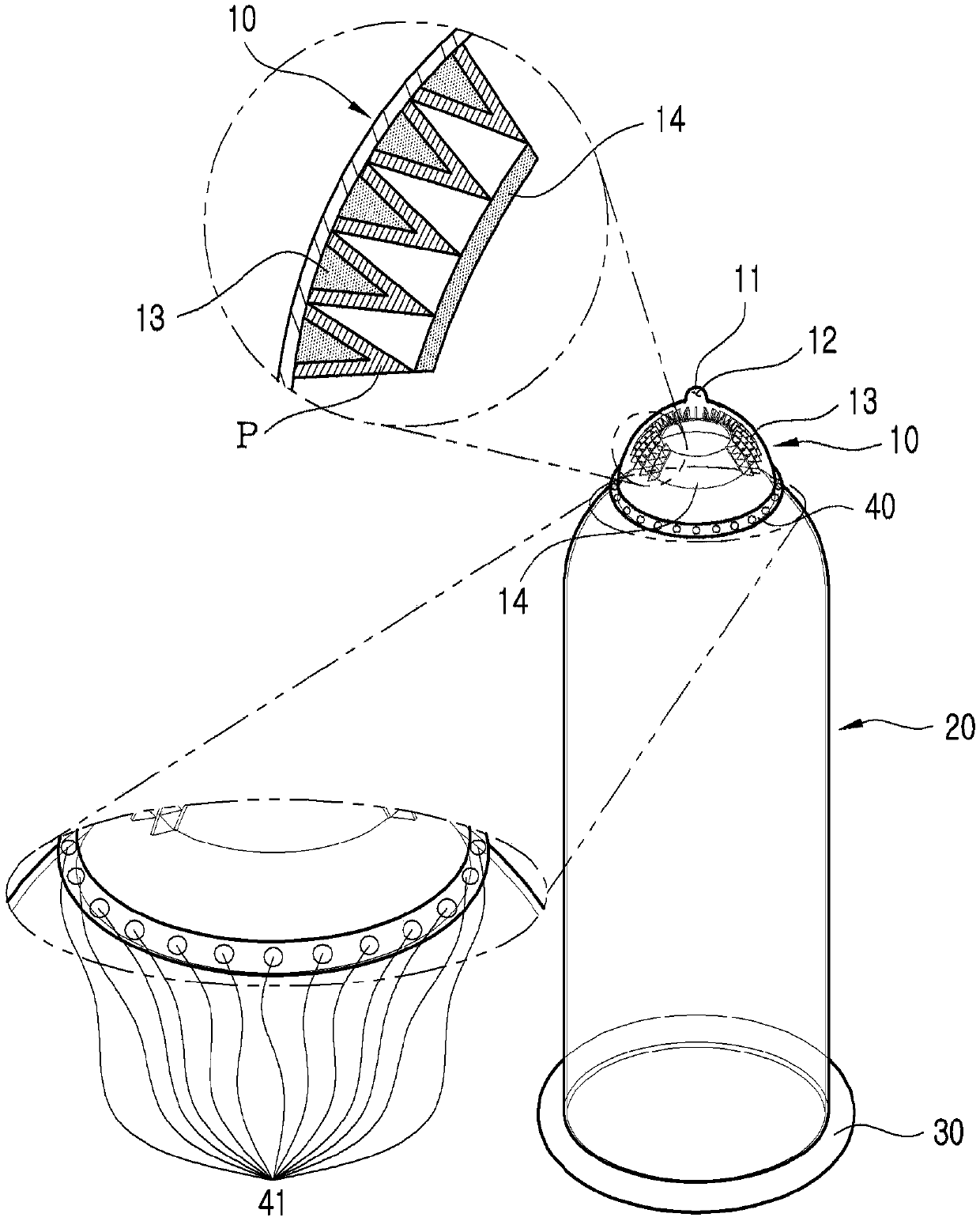 Condom for patient with erectile dysfunction