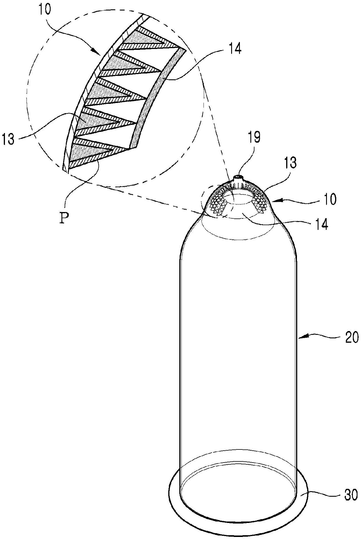 Condom for patient with erectile dysfunction